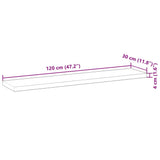 Floating Shelves 3 pcs 120x30x4 cm Untreated Solid Wood Acacia 3279461