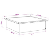 Fire Pit Ring Black 100 x 100 x 25 cm Steel 8012624