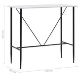 ZNTS Bar Table White 120x60x110 cm MDF 281547