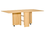 Folding Dining Table, Drop Leaf Table for Small Spaces, Foldable Rectangular Tabletop with Storage T3398P378092