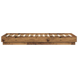 Bed Frame with LED Old Wood 80 x 200 cm Engineered Wood 8009006