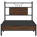Bed Frame without Mattress Brown Oak 90x200 cm Engineered Wood 4106991