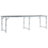 Folding Beer Pong Table 240 cm Black 48188