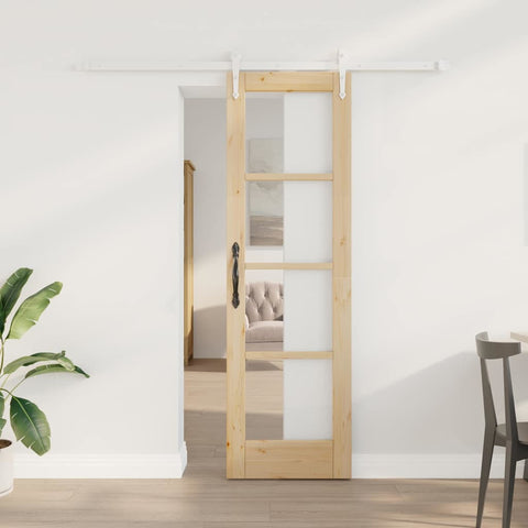 Sliding Door Manual Brown 61 x 198.5 cm Wood and metal 3332349