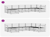 Outdoor Sofa Set 7 pcs White 3392179
