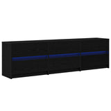 TV Units 2 pcs Black Oak 180 x 34 x 50 cm Engineered Wood 3385630