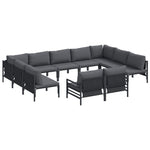 Garden Sofa Set Anthracite Steel 3379024