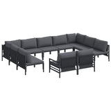 Garden Sofa Set Anthracite Steel 3379024