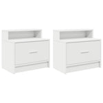 ZNTS Bedside Cabinets with Drawer 2 pcs White 51x31x47 cm 858669