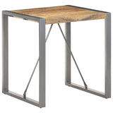 321599 Dining Table 70x70x75 cm Solid Rough Mango Wood