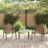 Garden Chair 2 pcs Brown 78 x 55.5 x 75.5 cm Poly Rattan 42004143
