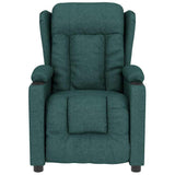 Massage Chair Dark Green Fabric 339064