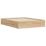 Bed Frame with Drawers without Mattress Sonoma Oak 140x190 cm 3207303
