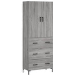 Highboard Grey Sonoma 69.5x34x180 cm Engineered Wood 3195849