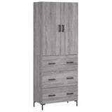 Highboard Grey Sonoma 69.5x34x180 cm Engineered Wood 3195849