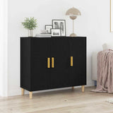 Sideboard Black Oak 90 x 34 x 80 cm Engineered Wood 862761