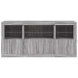 Sideboard with LED Lights Grey Sonoma 142.5x37x67 cm 3209070