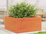 Garden Planter Wax Brown 70x70x46 cm Solid Wood Pine 3282416