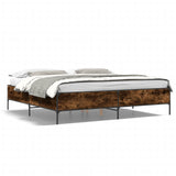 Bed Frame without Mattress Smoked Oak 200x200 cm 3279779