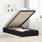 Ottoman Bed Frame No Mattress Black Single Velvet 3310999