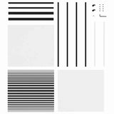 Glass Door Striped Black 76 x 2 x 205 cm Aluminium 42012460
