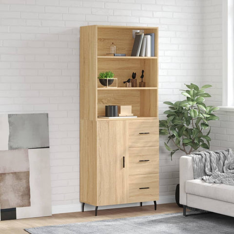 Highboard Sonoma Oak 69.5x34x180 cm Engineered Wood 3189464