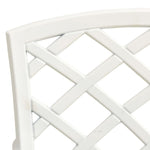 ZNTS 3 Piece Bistro Set Cast Aluminium White 315593