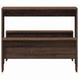 3 Piece Dining Table and Bench set Brown Oak Engineered Wood 855537