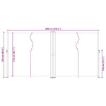 Retractable Side Awning Blue 200x600 cm 318010