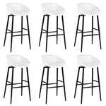 7 Piece Bar Set Black and White 3057390