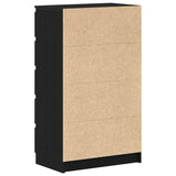 Drawer Cabinet Black Oak 60x36x103 cm Engineered Wood 862008