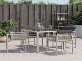Garden Chairs with Cushions 4 pcs Light Grey Poly Rattan 365022