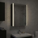 Bathroom Mirror Cabinet Black Oak 43 x 11.5 x 60.5 cm 889224