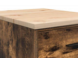 Garage Storage Cabinet Smoked Oak 40x51x85 cm Solid Wood Pine 860593