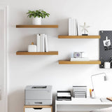 Wall Shelf 4 pcs Brown 60 x 23.5 x 3.8 cm Engineered Wood 42019949