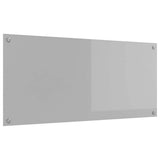Kitchen Backsplash Light Grey 110 x 50 cm Tempered Glass 42001305