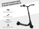 Electric Scooter, 120W Motor E-Scooter, Adjustable Height, Rear Brake for Ages 6 Years - Black T3398P349441