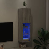 TV Cabinet with LED Lights Grey Sonoma 30.5x30x102 cm 837025