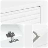 Shoe Cabinet HAARLEM 78 x 24 x 103 cm Engineered Wood White 896875