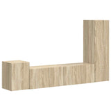 TV Cabinet Set Wall-mounted 4 pcs Sonoma Oak Engineered Wood 3408999