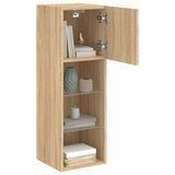 TV Cabinets with LED Lights 2 pcs Sonoma Oak 30.5x30x90 cm 837006