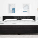 Headboard Height Adjustable with Headboard Black 200 cm Velvet 42007289