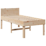 ZNTS Bed Frame without Mattress 80x200 cm Solid Wood Pine 855747