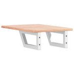 Basin Shelf Wall Mounted Steel and Solid Wood Oak 3302558
