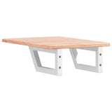 Basin Shelf Wall Mounted Steel and Solid Wood Oak 3302558