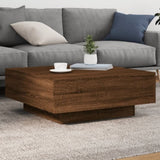 ZNTS Coffee Table Brown Oak 80x80x31 cm Engineered Wood 836587