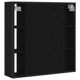 Bathroom Mirror Cabinet Black Oak 60x16x60 cm Engineered Wood 862228