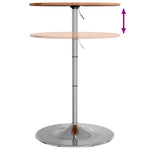 ZNTS Bar Table Ø60x89.5 cm Solid Wood Beech 3270625