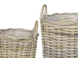 Planter Basket GENDT 2 pcs Natural Grey Kubu Rattan 42020957