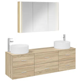 Bathroom Furniture Set 4 pcs Sonoma Oak 3407065